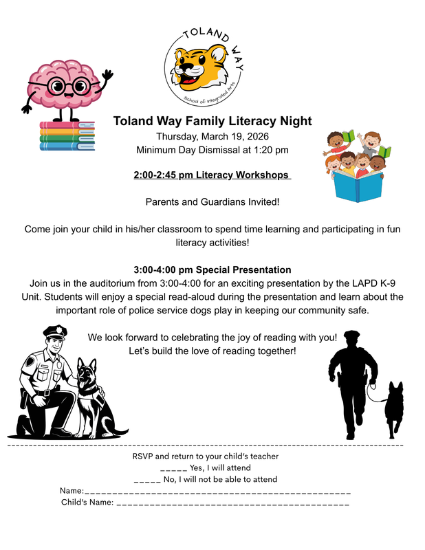 Toland Way AVID Literacy Night