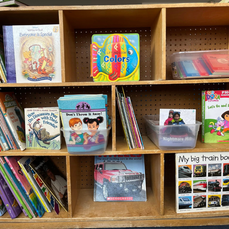 Kids library book shelf