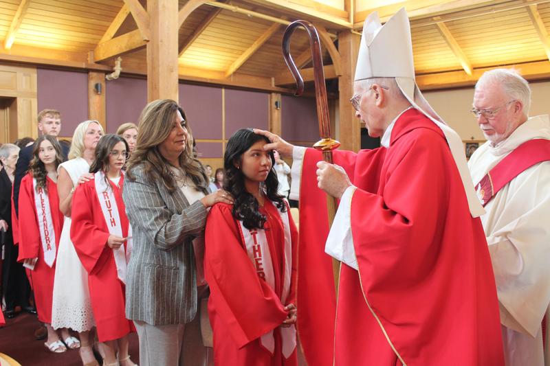 Student receiving confirmation