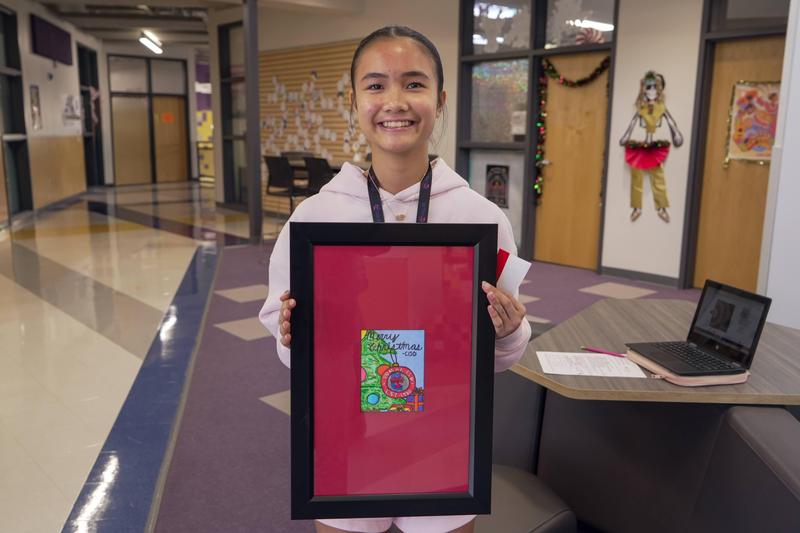 Overall 2025 Christmas Card winner PRMS Jenny Le