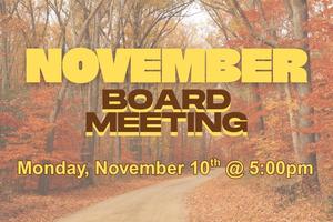 November board meeting picture of fall trees