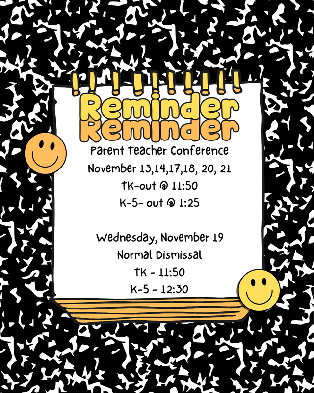 Conference Schedule/Early Dismissal Thumbnail Image