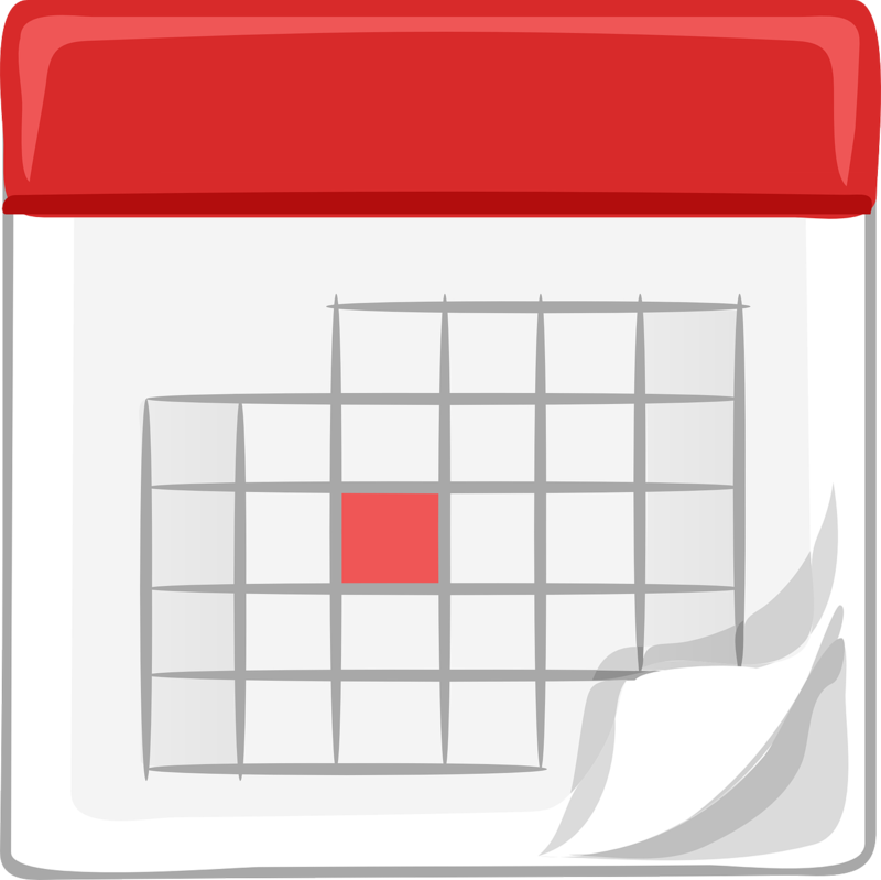 Clip Art of Generic Calendar page to represent release of school year calendar