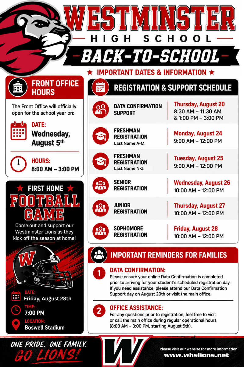 2026-2027 School Year Important Dates and Information Featured Photo