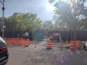 school playground under construction