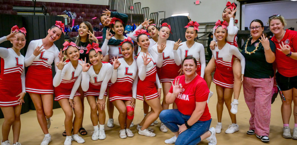 Lahainaluna High School Cheer Team placing 3rd and qualified for the 2027 HHSAA Cheer Championship on November 4th