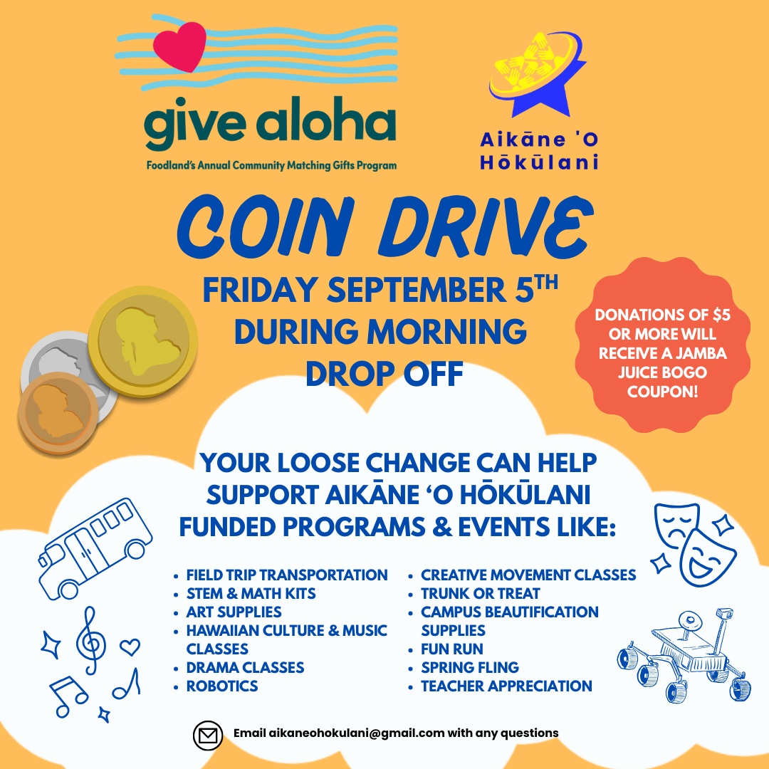 Give Aloha Coin Drive