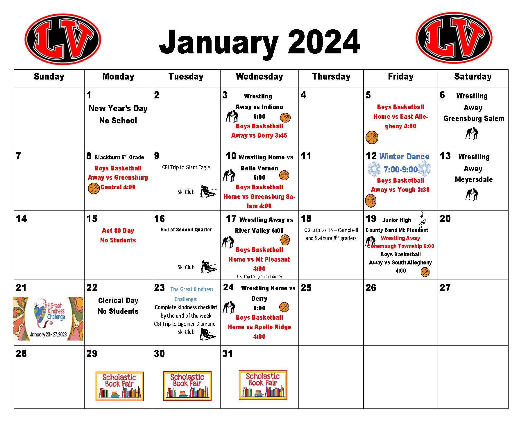 Calendar Ligonier Valley Middle School Ligonier Valley School District
