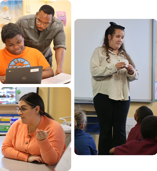 A collage of three HSA Teachers.