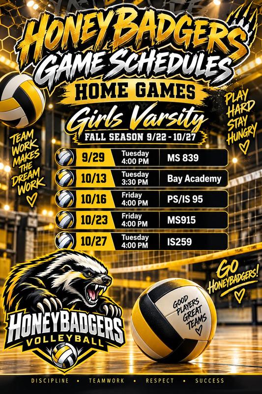 Honey Badgers Game Schedules