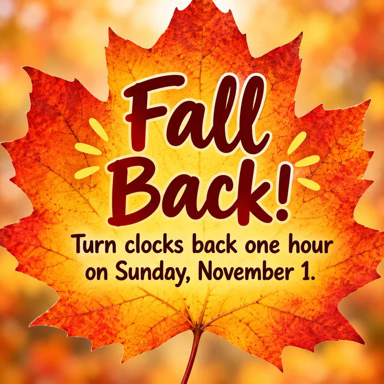 Fall back and change your clocks