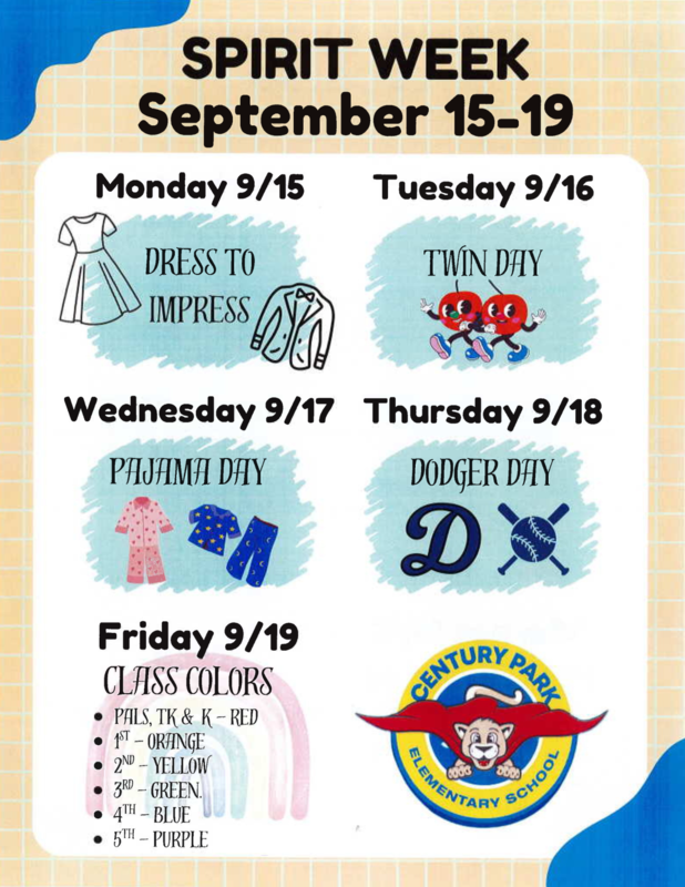 Spirit Week Flyer