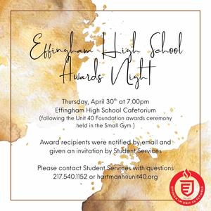Coffee stained invitation to EHS Awards Night