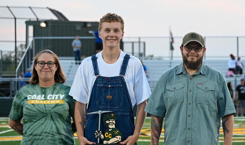 Charlie Coaler recognized on Senior Night