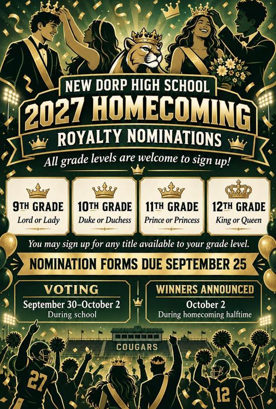 Homecoming Court Nomination Form Information