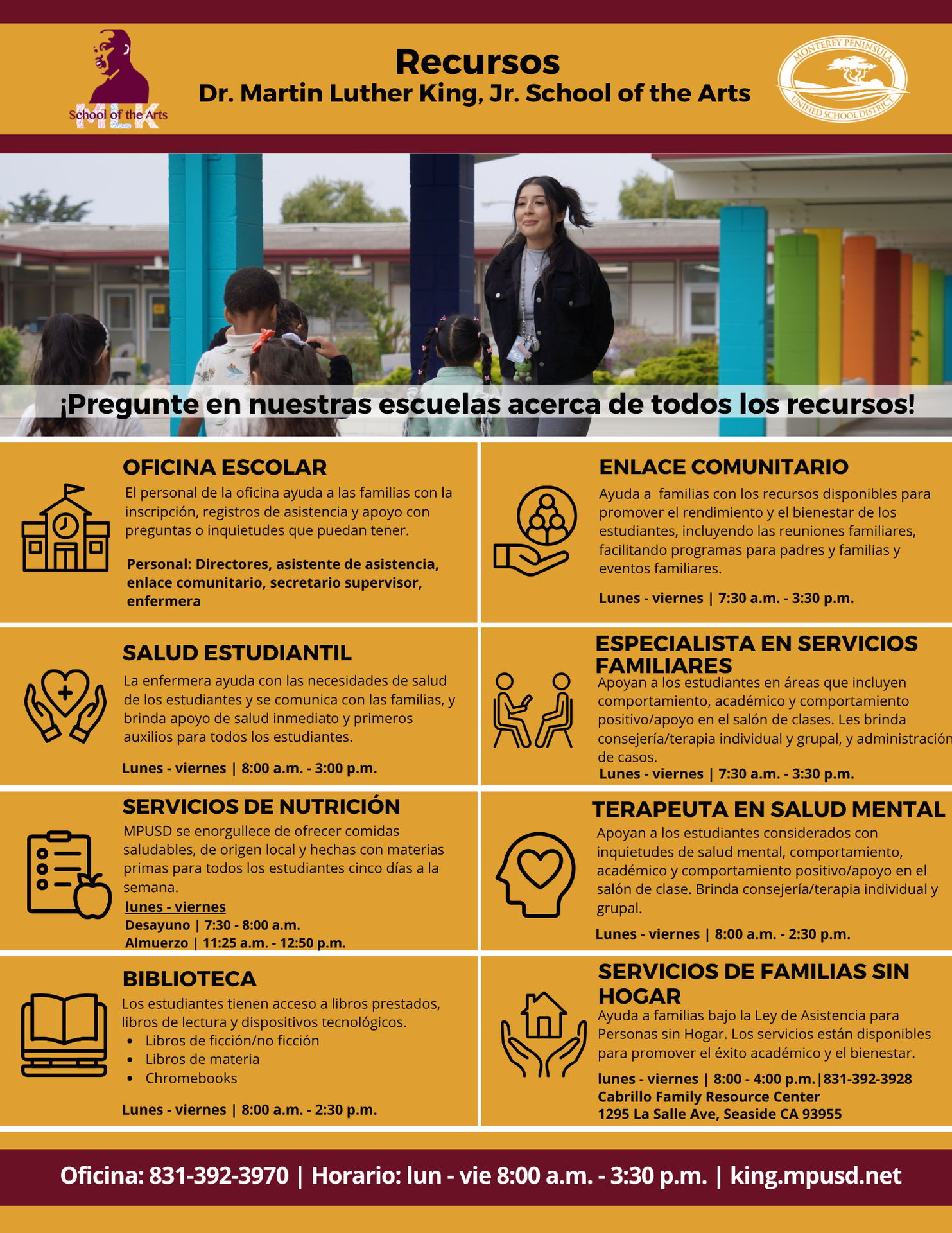 Campus Resources at MLK - Spanish