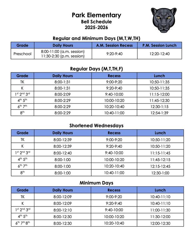 25-26 Bell Schedule Featured Photo