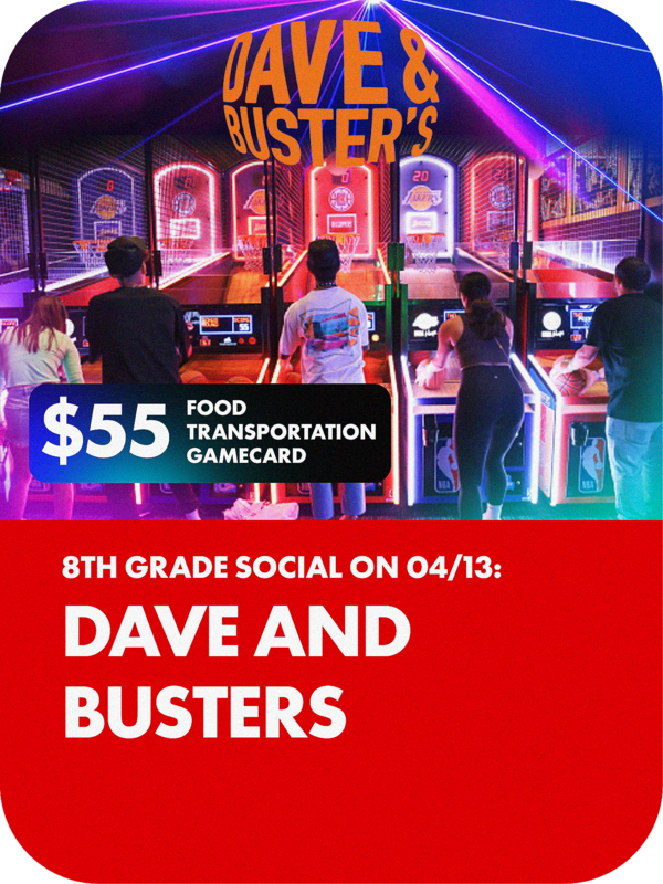 8TH GRADE SOCIAL: DAVE N BUSTERS Featured Photo