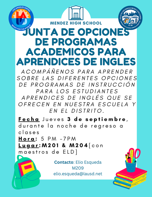 flyer in spanish for MP