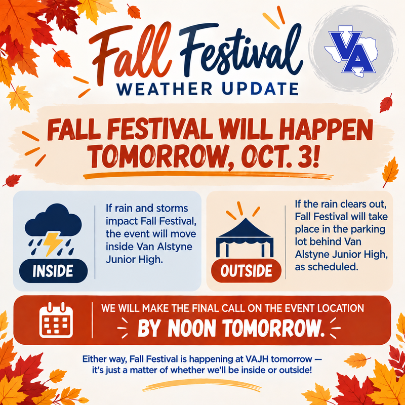 Fall Festival | Oct 2 Weather Update Thumbnail Image