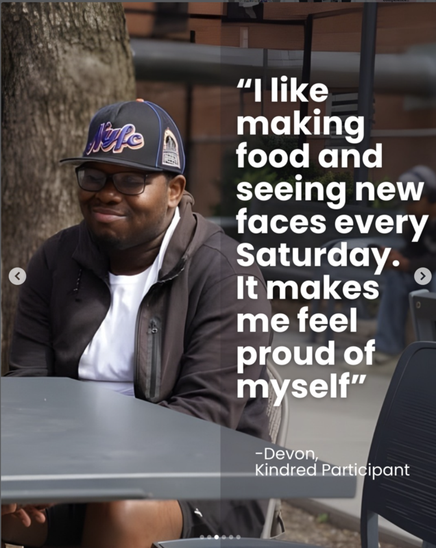 Teenager wearing a hat with text