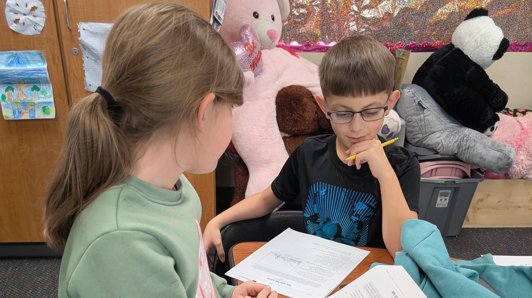 Students working together