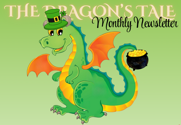 Dragon wearing a hat the dragon tale monthly newsletter