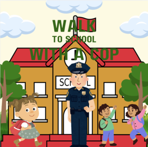 walk to school with a cop