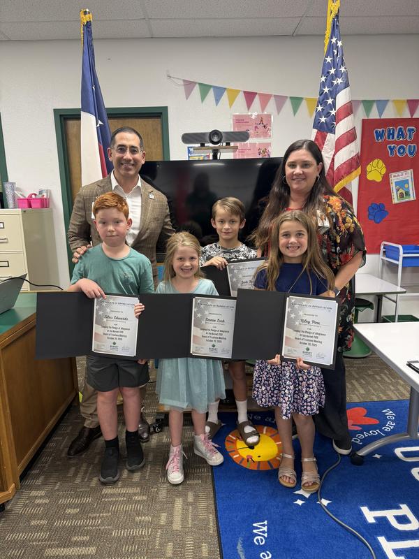 Pledge Leaders from Bertram Elementary Featured Photo