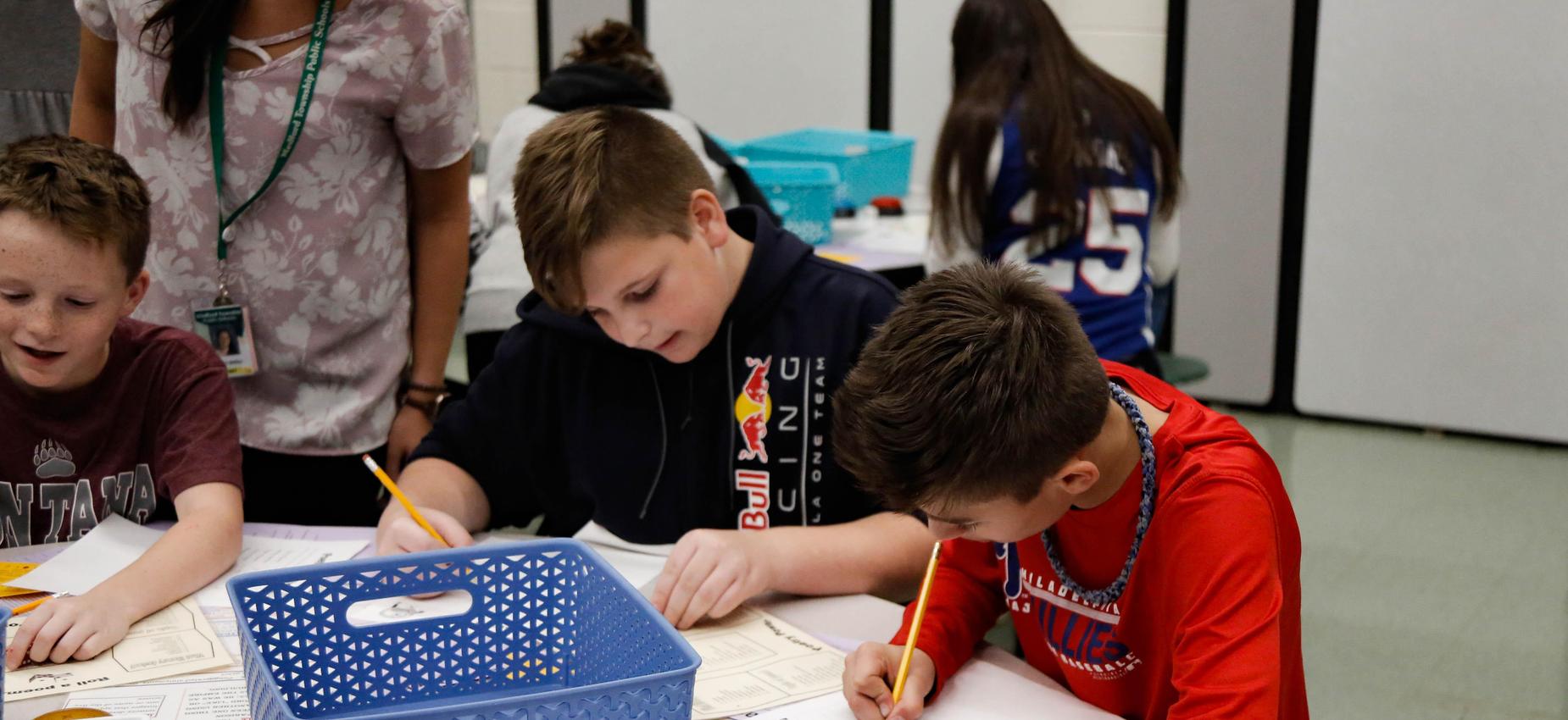 students working