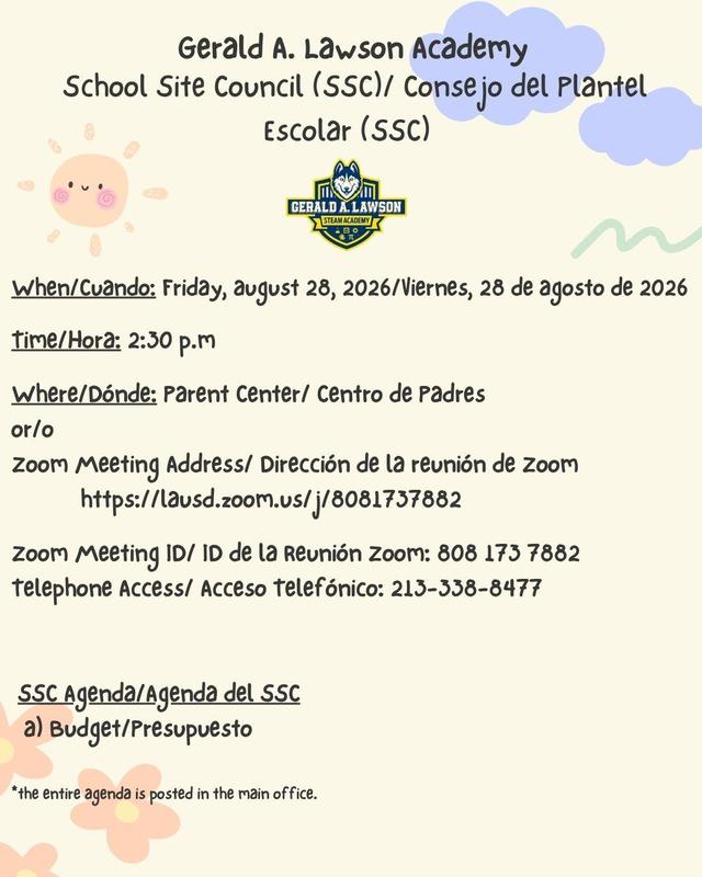 August SSC Meeting