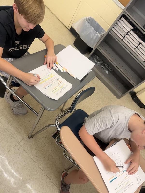 2 students work in a group