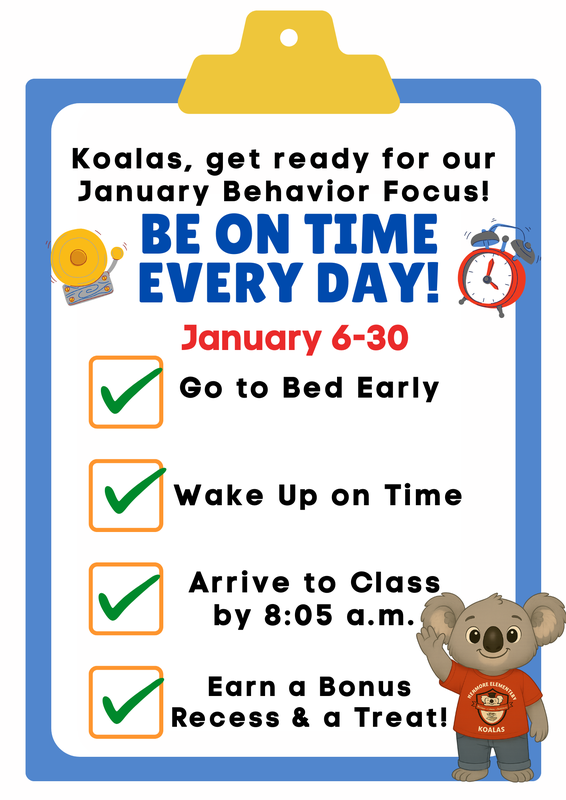 Flyer for January Behavior Focus