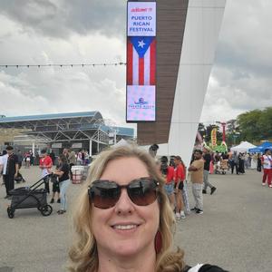 Teacher in a selfie at event