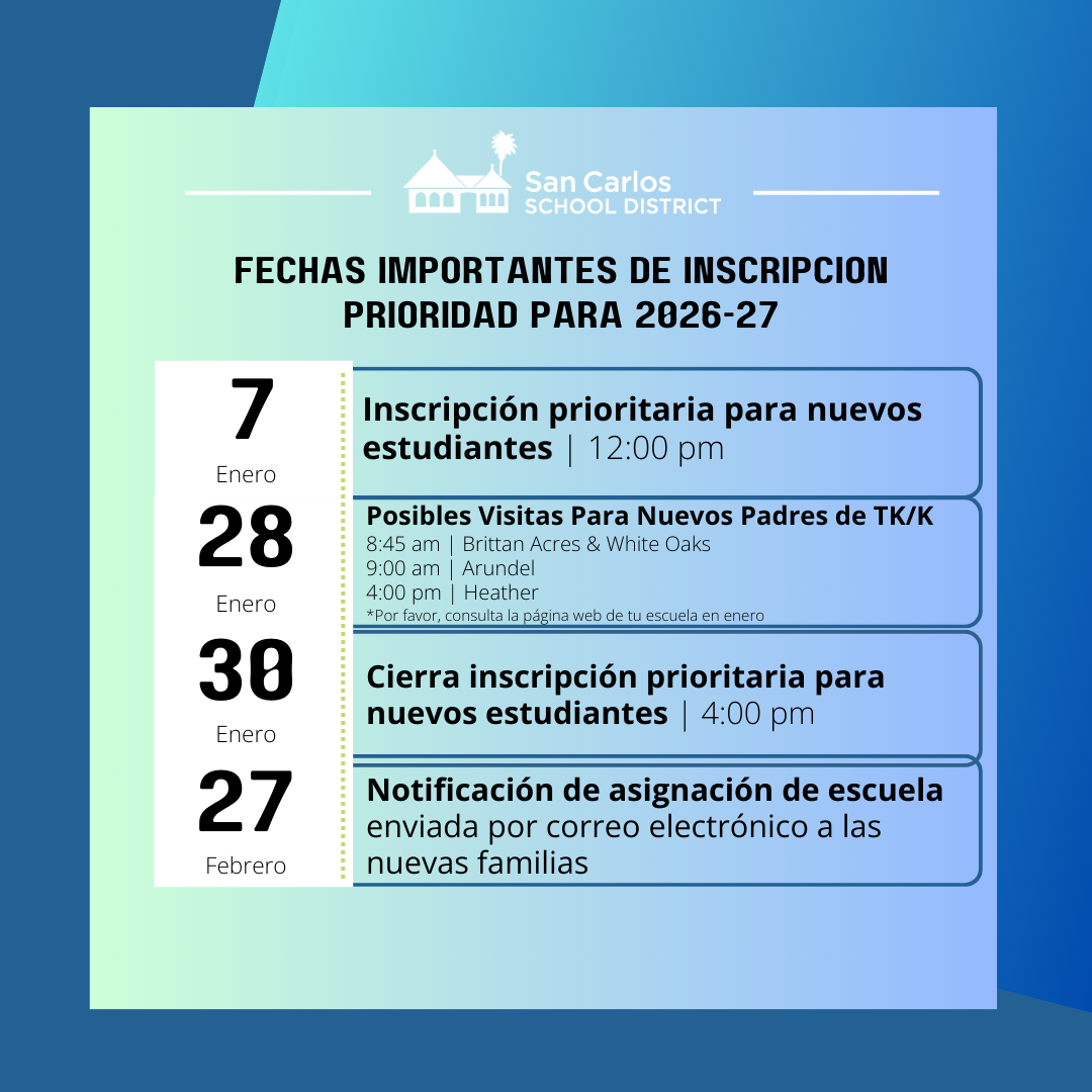 Important Enrollment Dates for 2026-27