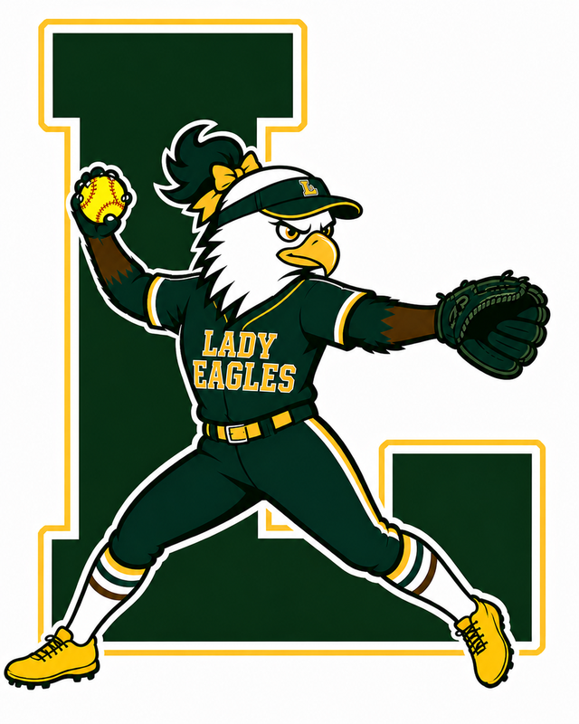 Lady Eagles Softball L Logo