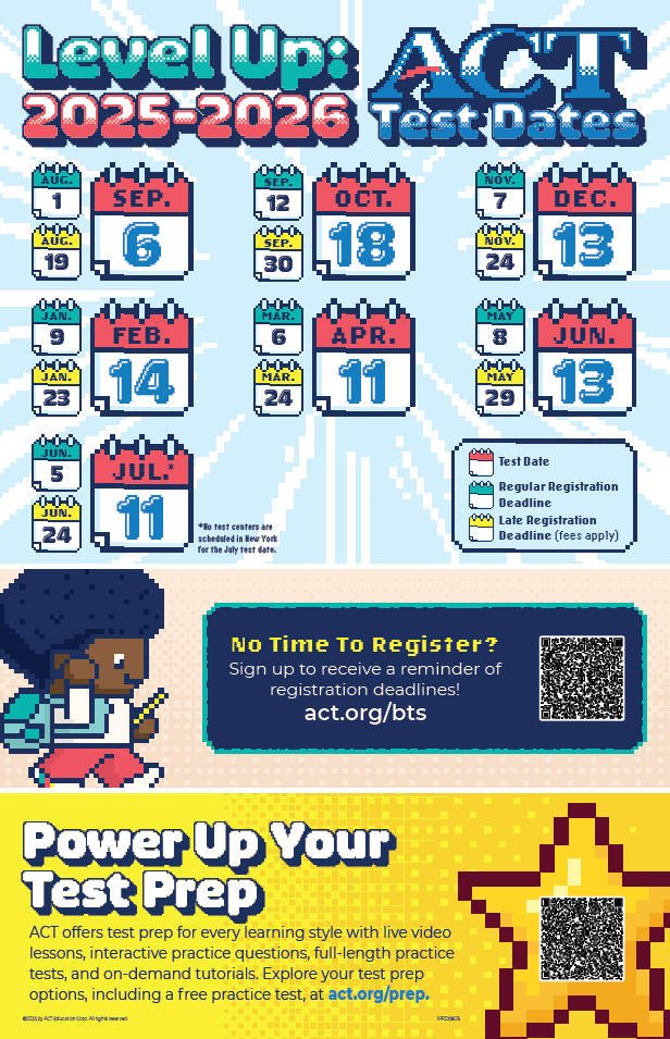 ACT test date poster