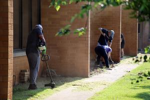 Volunteers from Asurion in Smyrna completed painting and landscaping projects at Smyrna Primary School.