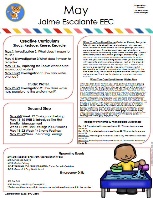May parent newsletter
