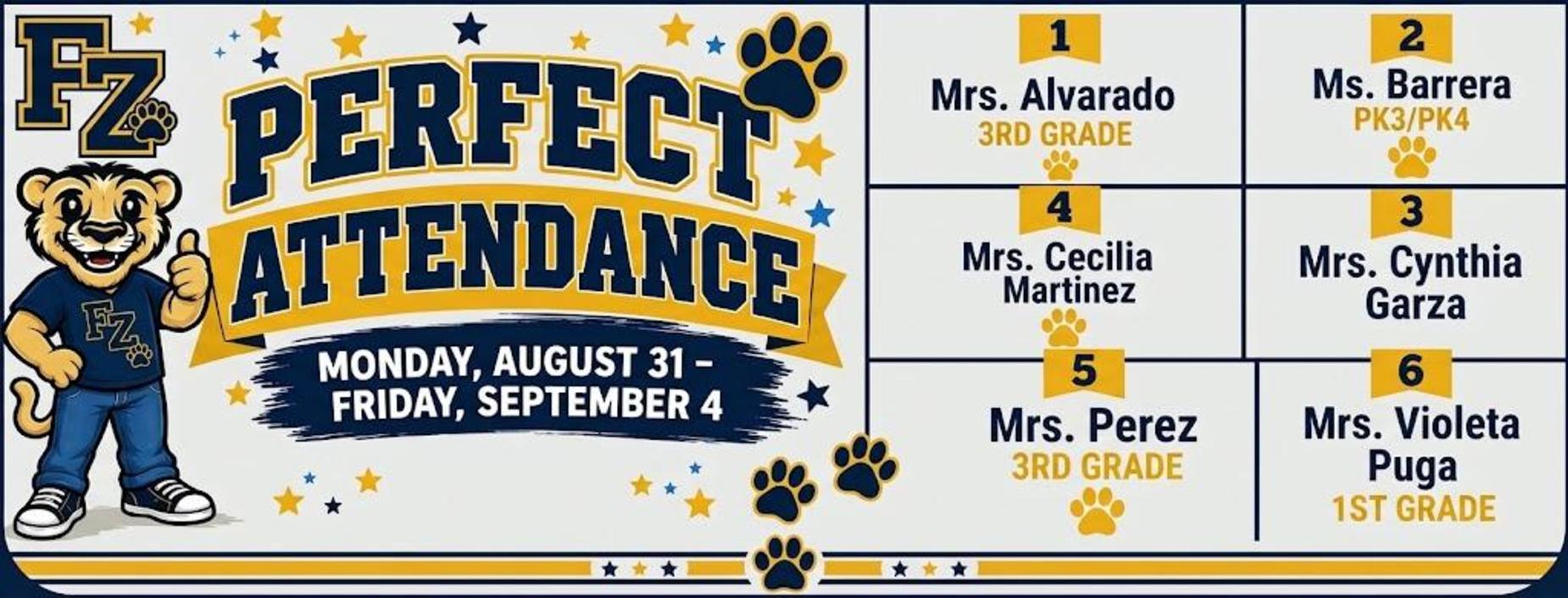FZ Perfect Attendance Banner