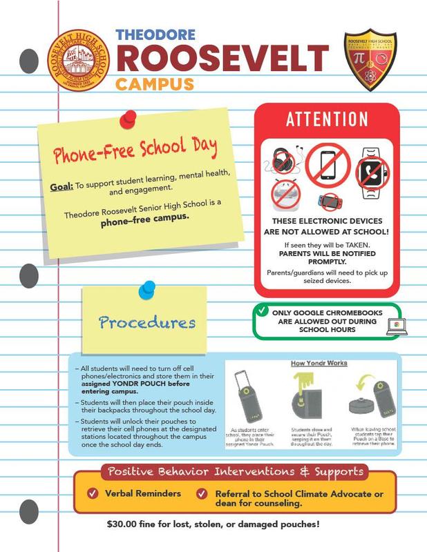 Roosevelt Phone Free School Day updated poster 1 Flyer