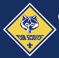 cub scout logo. blue and yellow.