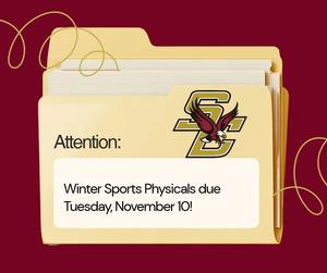 Winter Sports Physicals Due November 20