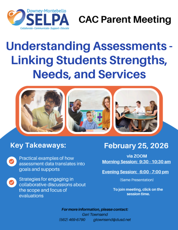 CAC Parent Meeting Flyer