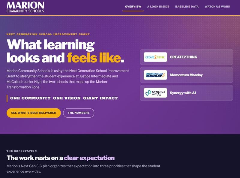 screen cap of mariontz.com