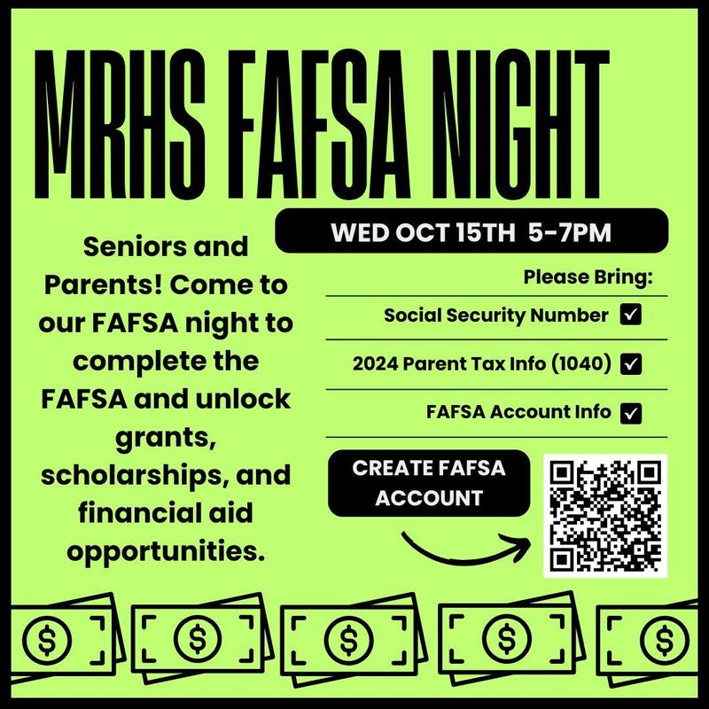 Seniors and Parents! Don't miss out on FAFSA Night this year!