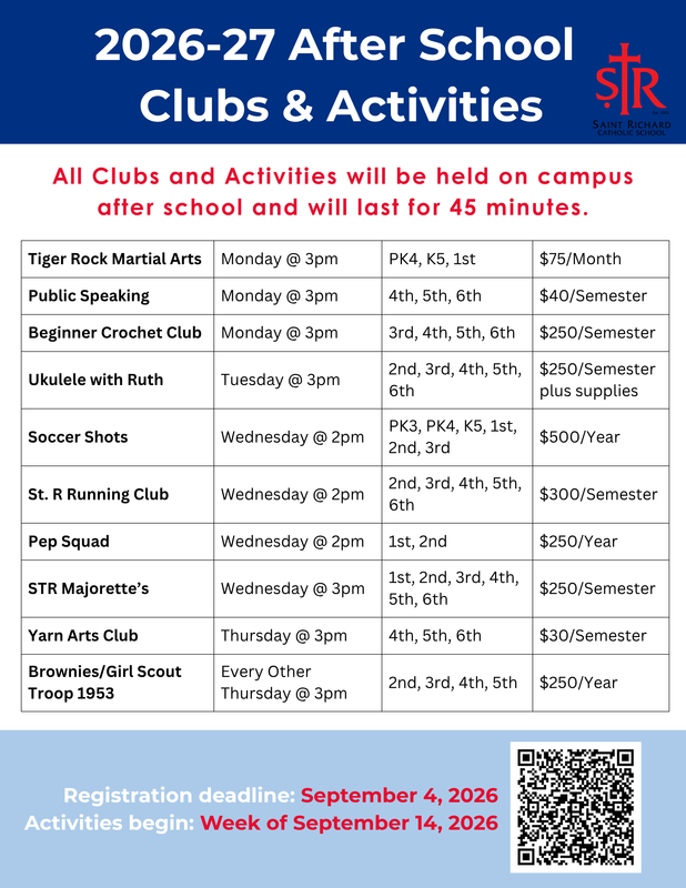 After School Clubs & Activities Schedule & Registration Featured Photo