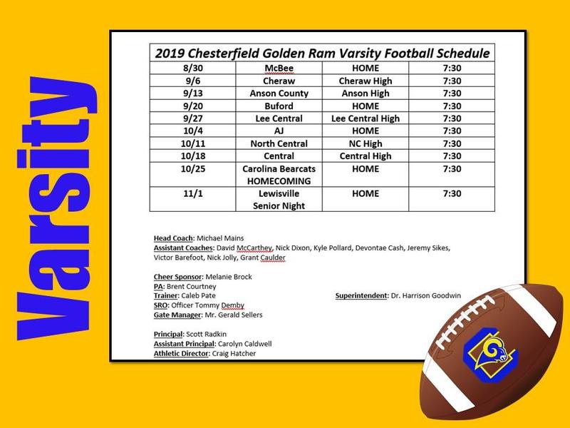 2019-20 Varsity Football Schedule Featured Photo