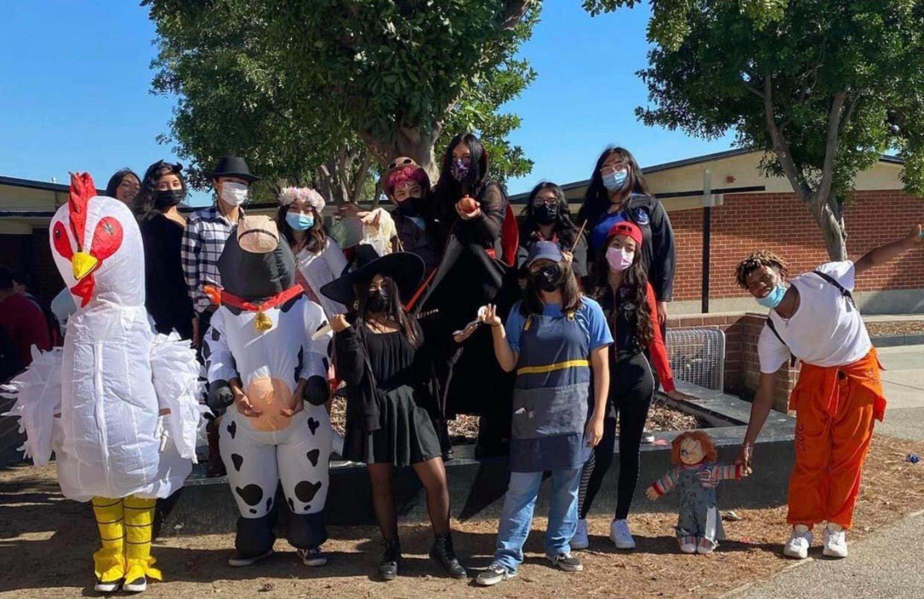Pomona High School Students in costume