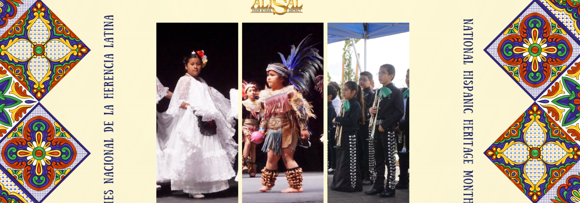 Hispanic Heritage Month visual celebration with colorful graphics and photos